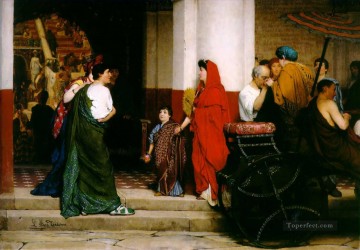 entrance to a roman theatre Romantic Sir Lawrence Alma Tadema Oil Paintings